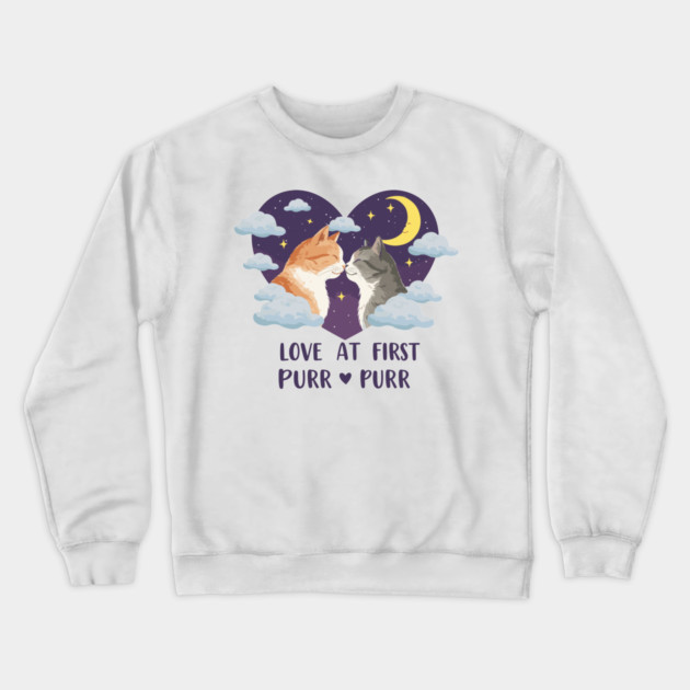 Love at first Purr Crewneck Sweatshirt by enrynz