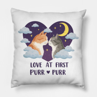 Love at first Purr Pillow