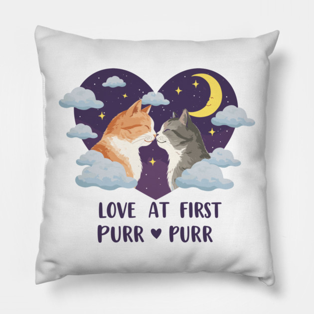 Love at first Purr Pillow by enrynz