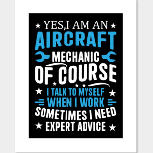 Aircraft Mechanic Funny Quote Aviation Maintenance Humor Retro Posters and Art