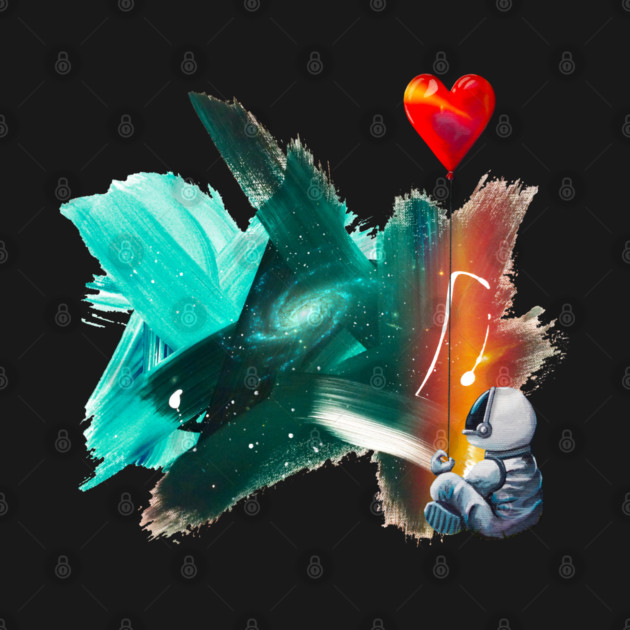 Astronaut Paints The Galaxy by Rocket Girl