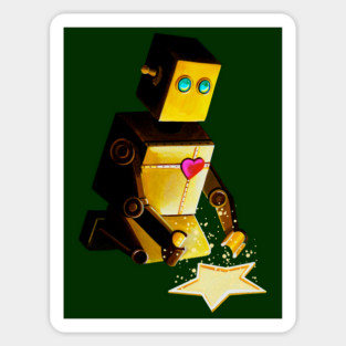 Robot Makes A Wish Sticker