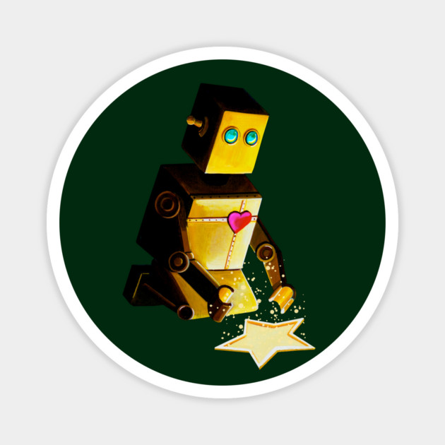 Robot Makes A Wish Magnet by Rocket Girl