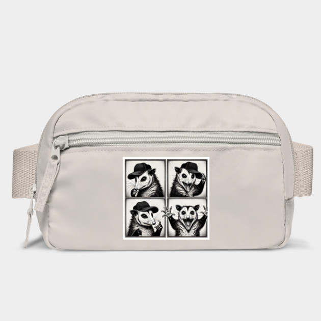 Adorable Feral Possum in trucker hat Funny Photobooth design by Luxinda