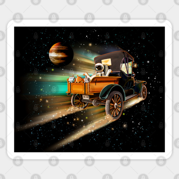 Old Fashion Space Travel Sticker by Rocket Girl