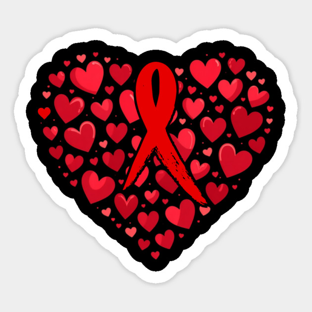 Red Heart Disease Awareness Month Sticker by ArtistTee ⭐⭐⭐⭐⭐