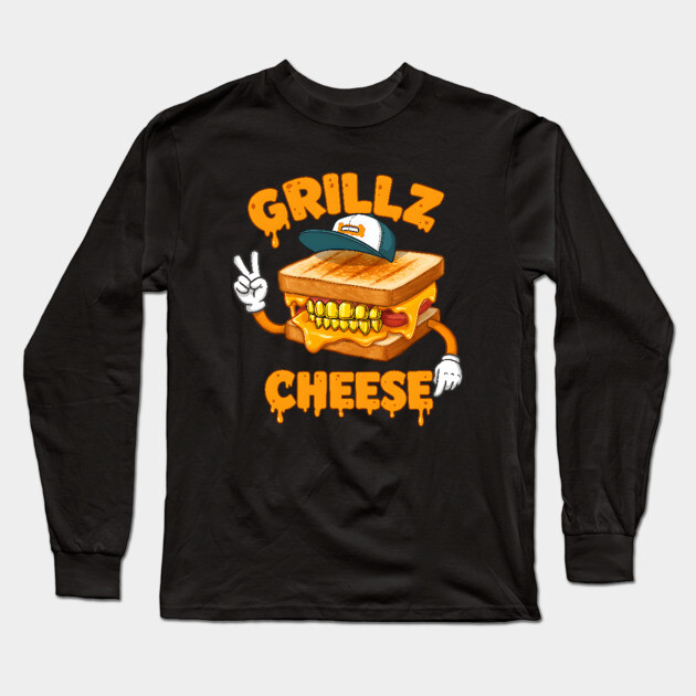 Grillz Cheese Long Sleeve T-Shirt by UrbanLifeApparel