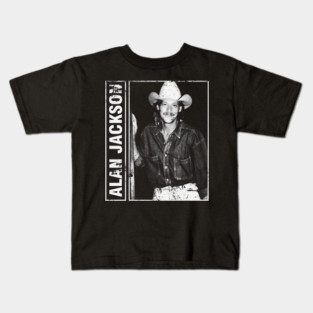 Alan Jackson 80s 90s // Vintage Distressed Fanmade Kids T-Shirt