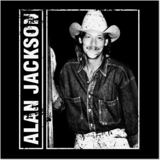 Alan Jackson 80s 90s // Vintage Distressed Fanmade Posters and Art