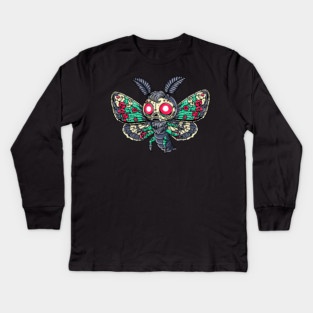 Goth Moth Kids Long Sleeve T-Shirt
