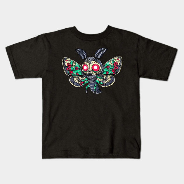 Goth Moth Kids T-Shirt by H. R. Sinclair