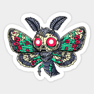 Goth Moth Sticker