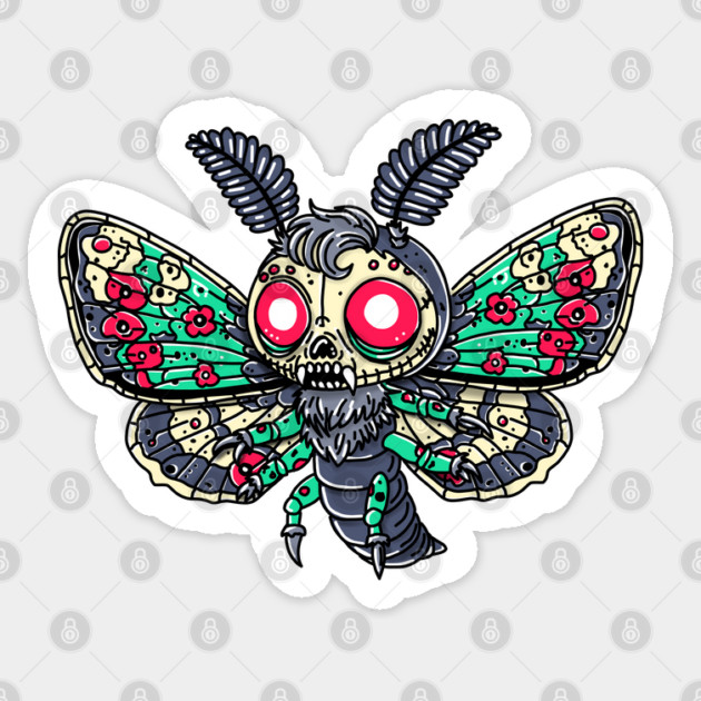 Goth Moth Sticker by H. R. Sinclair