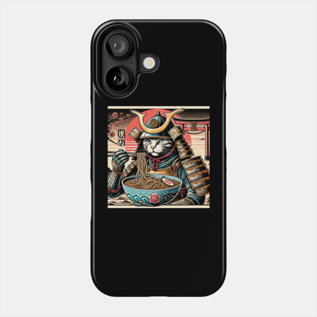 Samurai Cat Phone Case by Demian Stipatio