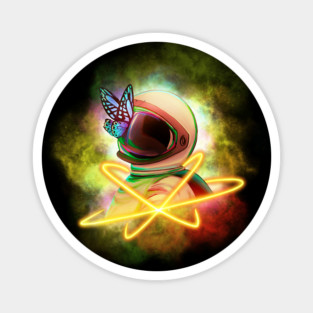 Astronaut Has Butterflies Magnet