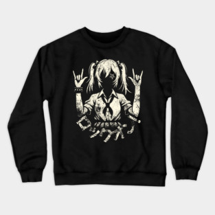 Metalhead Waifu - Kawaii Meets Metal Crewneck Sweatshirt