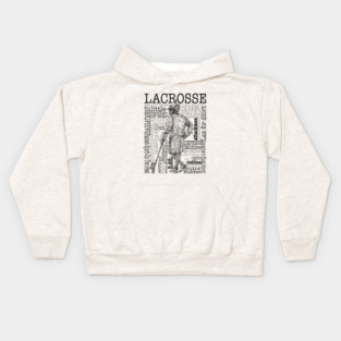 Lacrosse Montage (Male) Kids Hoodie
