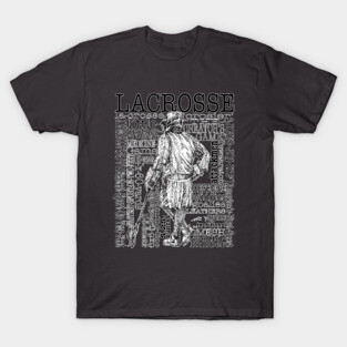 Lacrosse Montage (Male-Border) T-Shirt