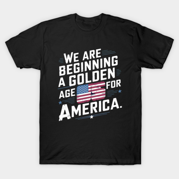 New Age of America, USA Flag T-Shirt by logiamerch