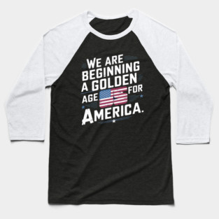 New Age of America, USA Flag Baseball T-Shirt