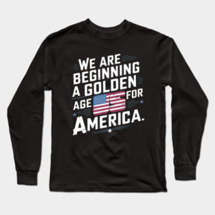 New Age of America, USA Flag Long Sleeve T-Shirt
