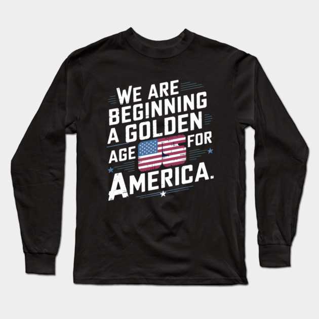 New Age of America, USA Flag Long Sleeve T-Shirt by logiamerch