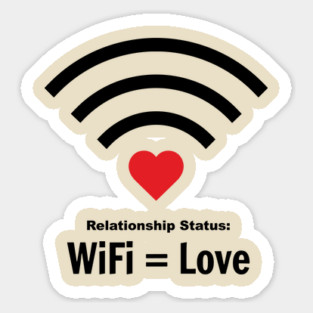 Relationship Status WiFi Love Single Nerd Sarcasm Sticker