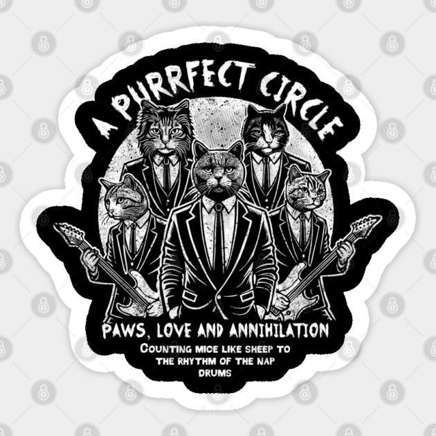 a PURRFECT CIRCLE Sticker by artslaves