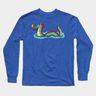 Fire Breathing Water Dragon Long Sleeve T-Shirt
