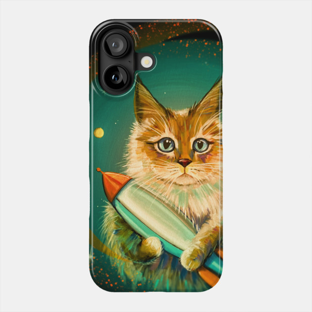 Space Kitty Phone Case by Rocket Girl