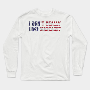 Funny Minimalist JD Vance I Don't Really Care Margaret Long Sleeve T-Shirt