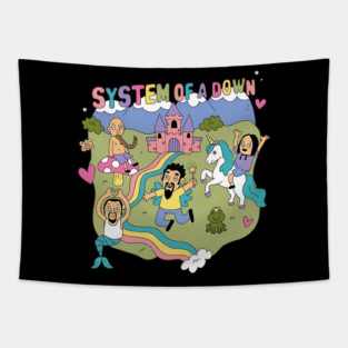 System of a Down Cartoon Tapestry