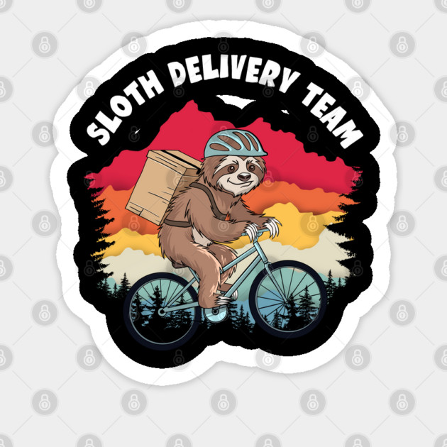 Sloth Delivery Team Sticker by GoshWow®