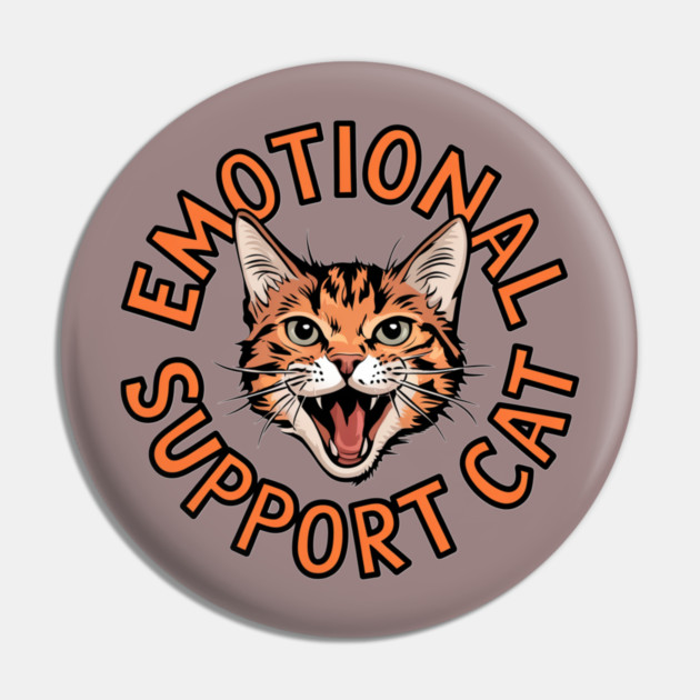 Emotional Support Cat Pin by Pete the Cat Guy