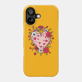 Floral Heart For Valentines Day Phone Case