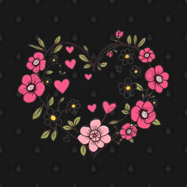 Floral Heart by Creatifly Graphic Tees
