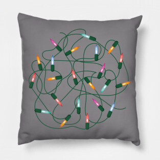 Tangle of Christmas lights in Pillow