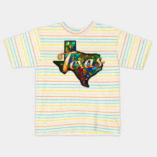 Texas Stained Glass Window Kids T-Shirt