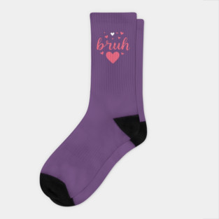 BRUH Valentines day Socks