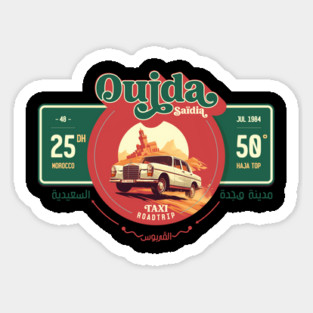 Oujda Saïdia Morocco Taxi Roadtrip Magnet