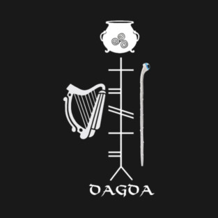 The Dagda in Ogham (white) T-Shirt