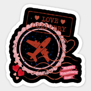 Love Delivery Happy Valentine`s Day Sticker