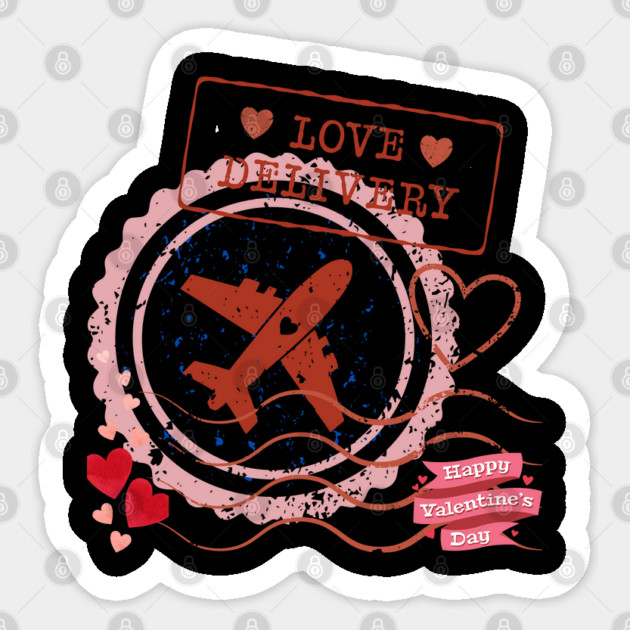 Love Delivery Happy Valentine`s Day Sticker by Pilotshark