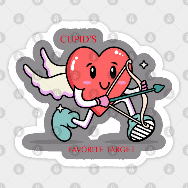Cupid`s Favorite Target Sticker by Pilotshark