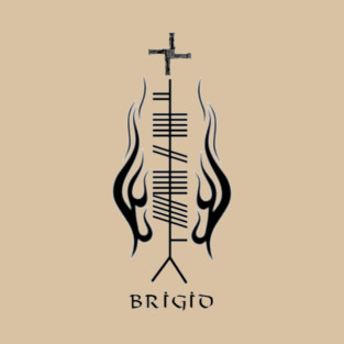Goddess Brigid in Ogham (black) T-Shirt