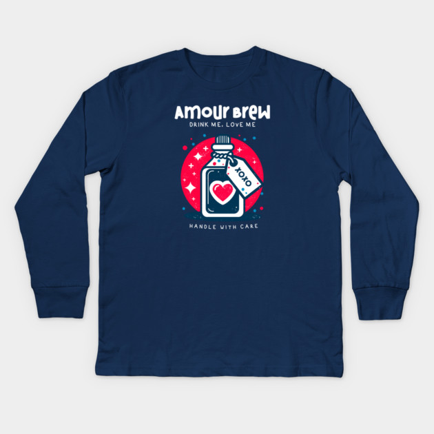 AMOUR BREW Kids Long Sleeve T-Shirt by Fabrik