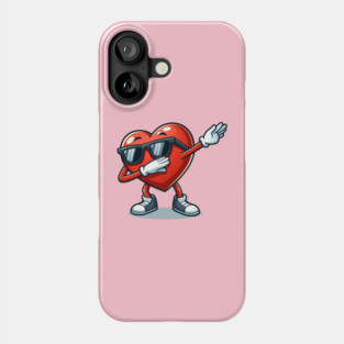 Dabbing Heart Funny Mens Kids Boys Valentines Day Phone Case