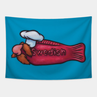 Swedish Chef Fish Tapestry