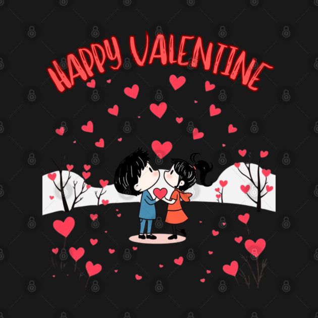 Happy Valentine by Creatifly Graphic Tees