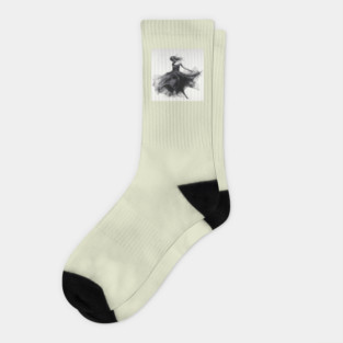 black and white dancer Socks